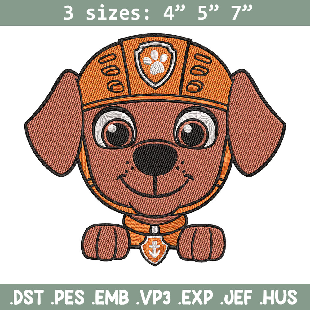 Zuma dog Embroidery Design, Paw Patrol Embroidery, Embroidery File, Anime Embroidery, Anime shirt, Digital download..jpg