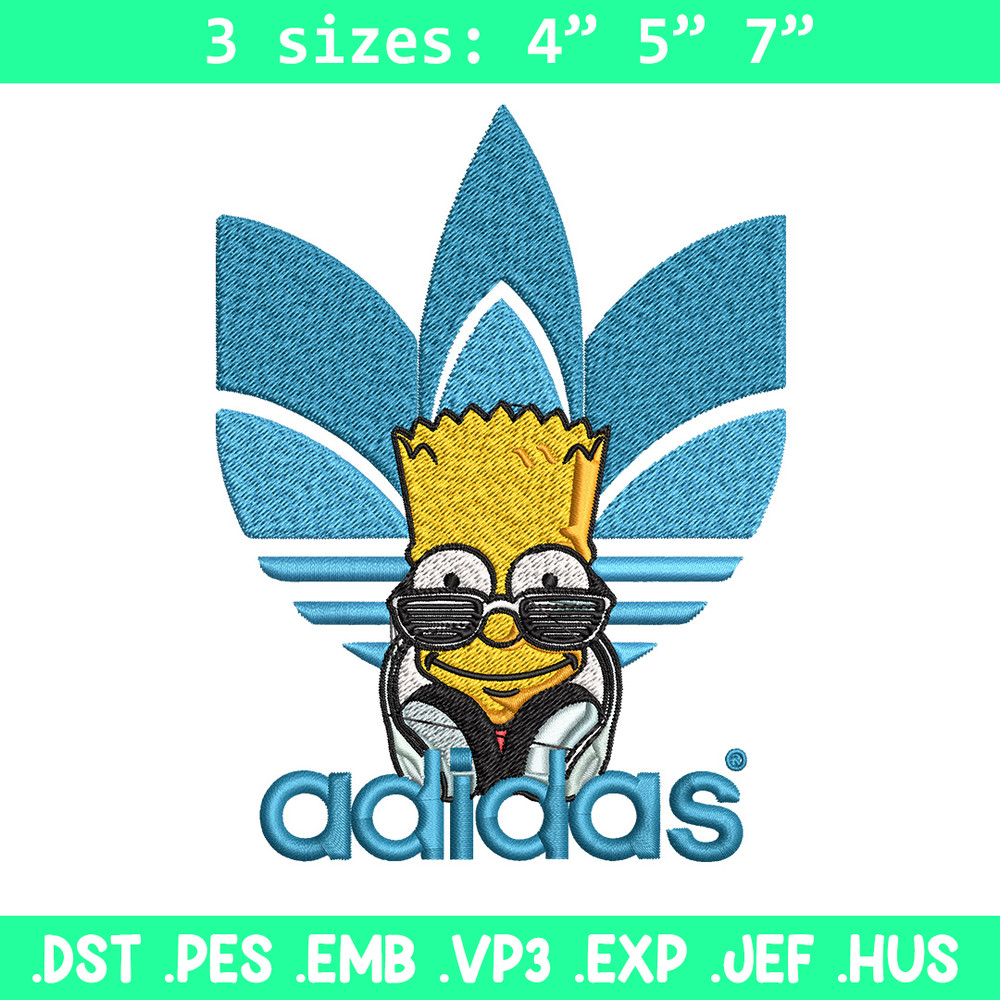 Bart simpson adidas Embroidery Design,Adidas Embroidery, Brand Embroidery, Embroidery File, Logo shirt, Digital download.jpg