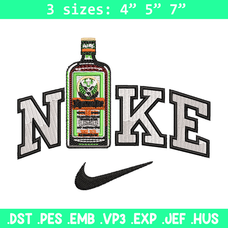 Bottle x nike logo embroidery design, Nike embroidery, Embroidery file, Embroidery shirt, Nike design, Digital download.jpg