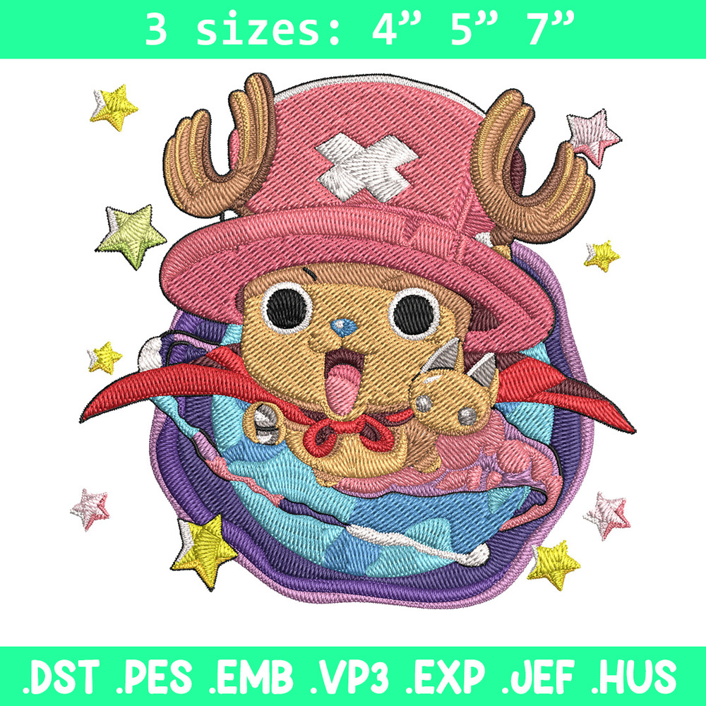 Chopper cute Embroidery Design,One piece Embroidery, Embroidery File, Anime Embroidery, Anime shirt, Digital download.jpg