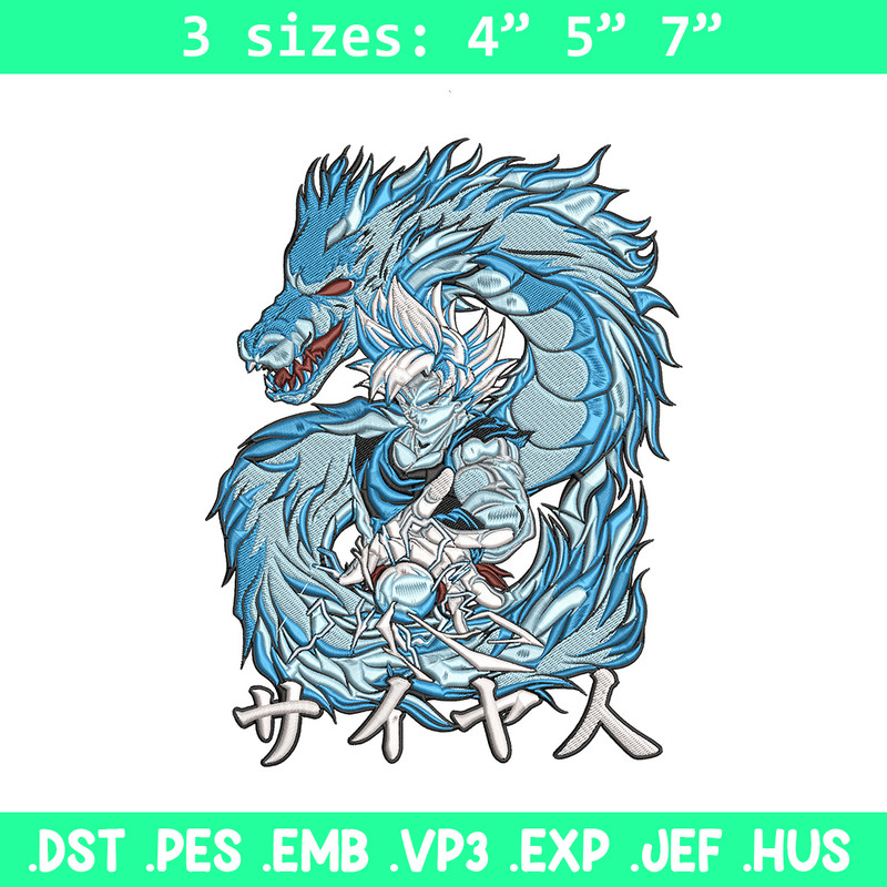 Goku dragon Embroidery Design, Dragonball Embroidery, Embroidery File, Anime Embroidery, Anime shirt, Digital download.jpg