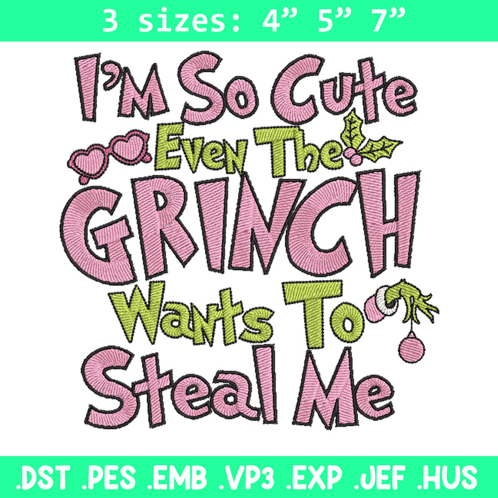 Grinch cute embroidery design, Grinch embroidery, Chrismas design, Embroidery shirt,Embroidery file,Digital download.jpg