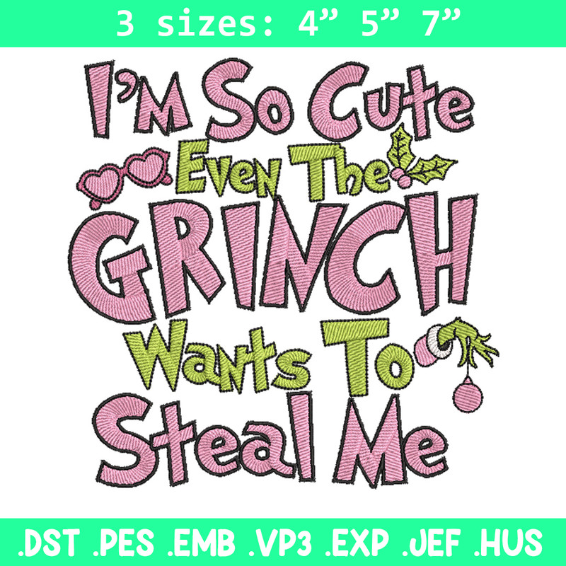 Grinch cute embroidery design, Grinch embroidery, Chrismas design, Embroidery shirt,Embroidery file,Digital download.jpg