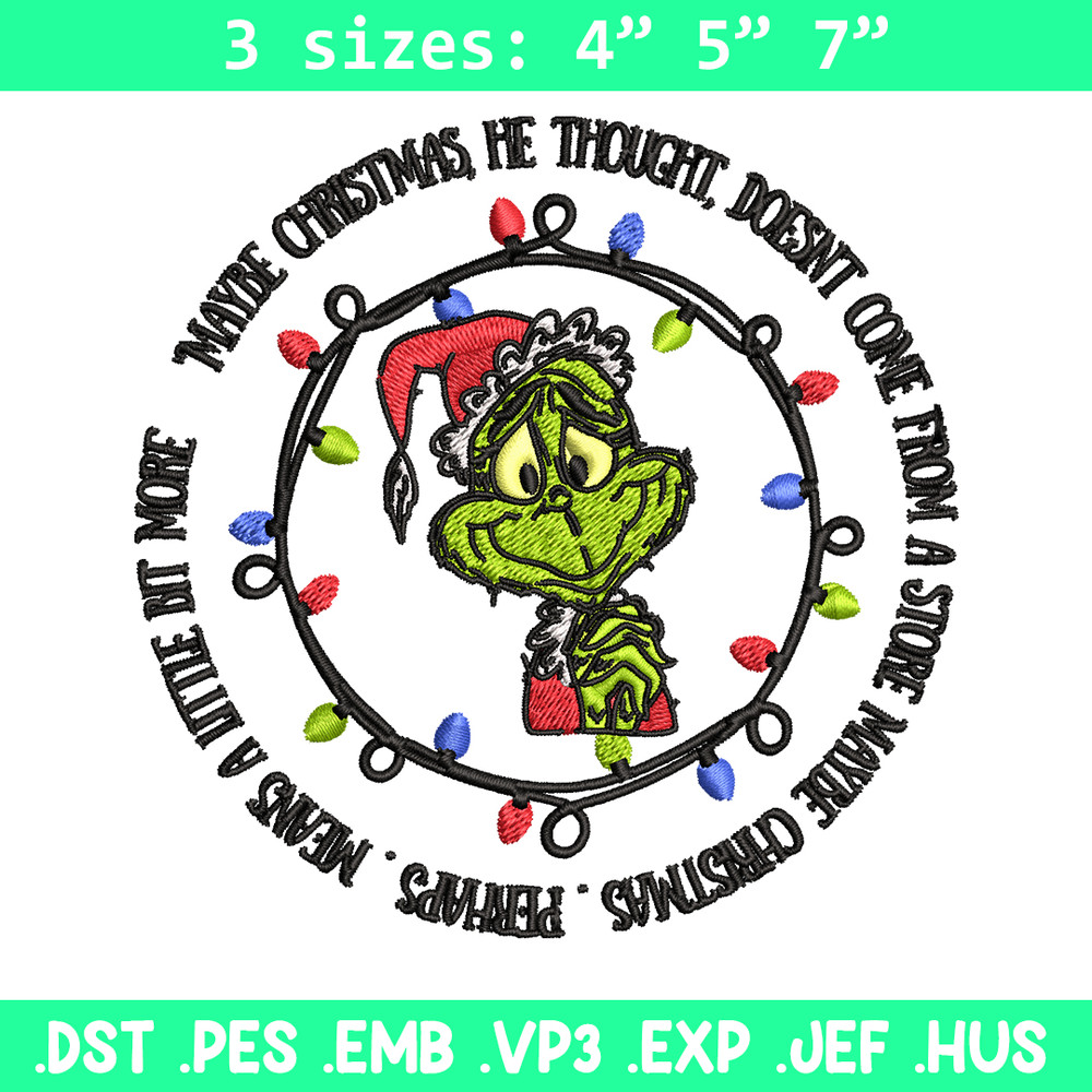 Grinch santa logo Embroidery design, Grinch merry christmas Embroidery, Grinch design, Embroidery File, Instant download.jpg