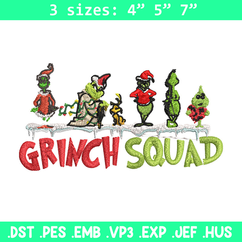 Grinch squad christmas Embroidery design, Grinch Christmas Embroidery, Grinch design, Embroidery File, Digital download..jpg