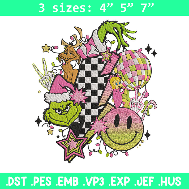 Grinch x smile icon Embroidery Design,Grinch Embroidery,Embroidery File,Chrismas Embroidery,Anime shirt,Digital download.jpg