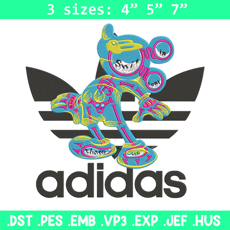 Adidas mickey Embroidery Design, Mickey Embroidery, Embroidery File, Adidas Embroidery, Anime shirt, Digital download.jpg