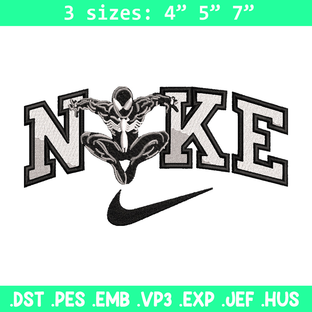 Black Spiderman Nike embroidery design, Black Spiderman embroidery, Nike design, movie design, Digital download.jpg