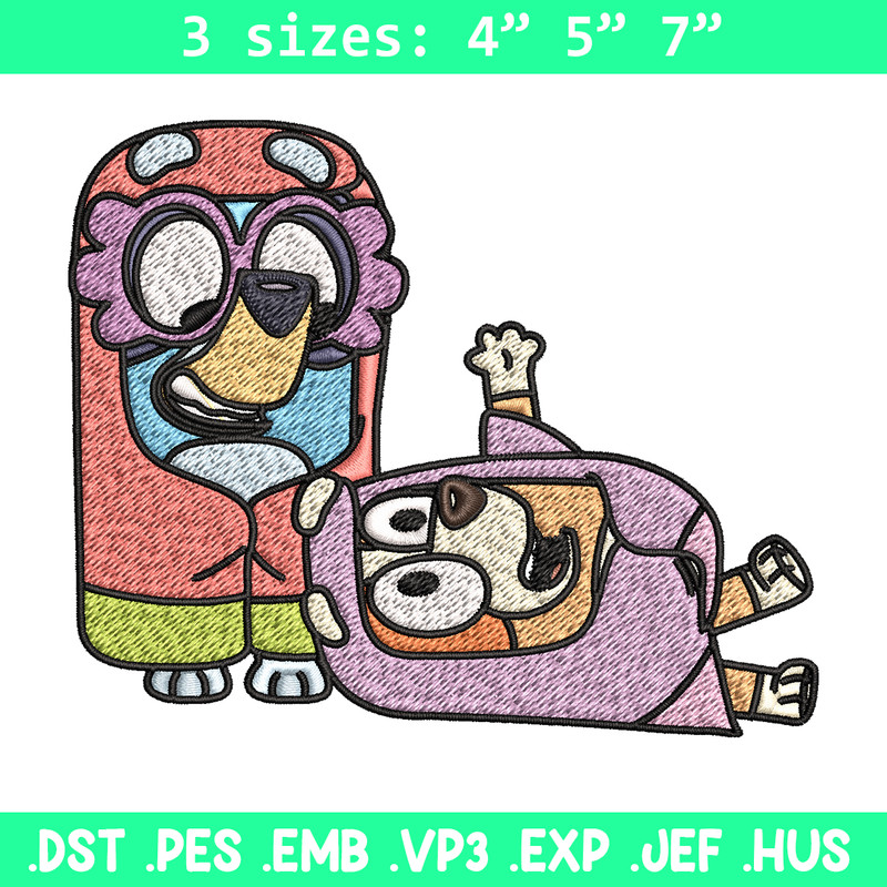 Bluey bingo Embroidery design, Bluey bingo Embroidery, Embroidery File, cartoon design, cartoon shirt, Digital download.jpg