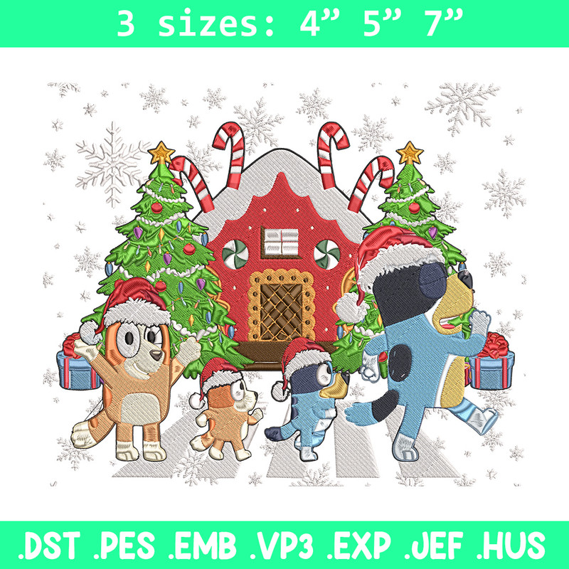 Bluey family Embroidery Design,Bluey Embroidery, Embroidery File, Chrismas Embroidery, Anime shirt, Digital download.jpg