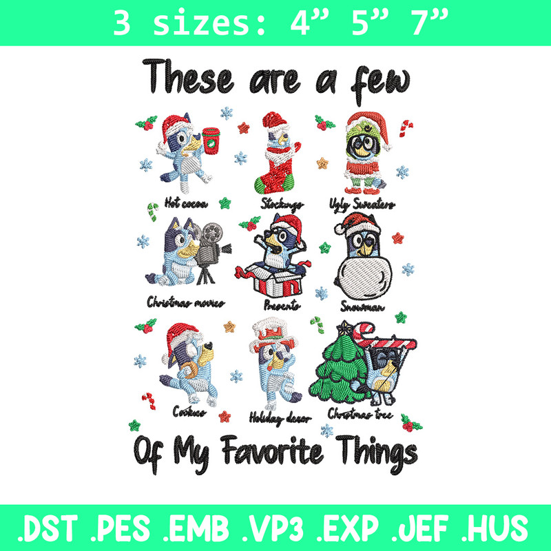 Bluey sticker Embroidery Design, Bluey Embroidery, Embroidery File, Chrismas Embroidery, Anime shirt, Digital download.jpg