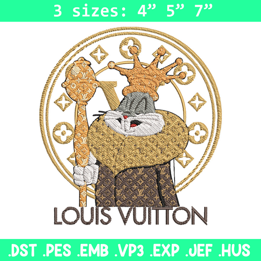Bunny cartoon lv Embroidery Design, Lv Embroidery, Embroidery File, Brand Embroidery, Logo shirt, Digital download.jpg