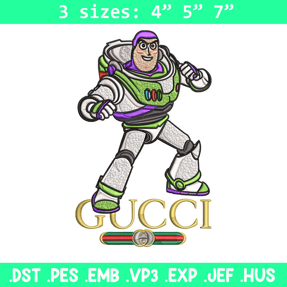 Buzz lightyear Gucci Embroidery design, Buzz lightyear Embroidery, cartoon design, Embroidery File, Instant download..jpg