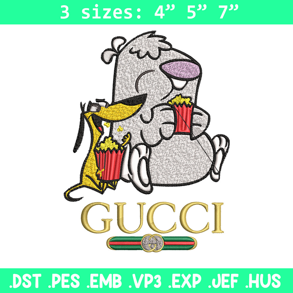 Cartoon Gucci Embroidery design, Cartoon Gucci Embroidery, cartoon design, Embroidery File, Gucci logo, Digital download.jpg