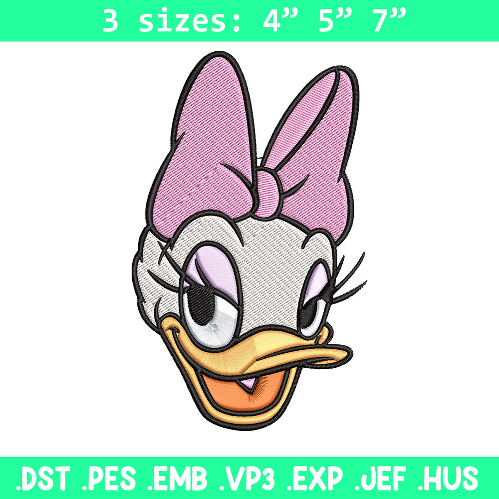 Daisy Duck Embroidery Design, Disney Embroidery, Embroidery design, cartoon shirt, Embroidery File, Digital download..jpg