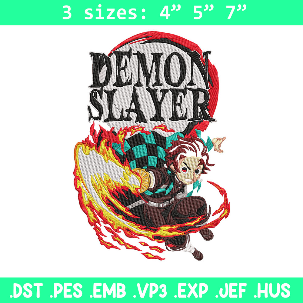 Demon slayer poster Embroidery Design, Demon slayer Embroidery, Embroidery File, Anime Embroidery, Digital download.jpg