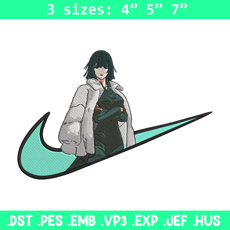 Fubuki nike Embroidery Design,One punch man Embroidery, Embroidery File, Nike Embroidery,Anime shirt,Digital download.jpg