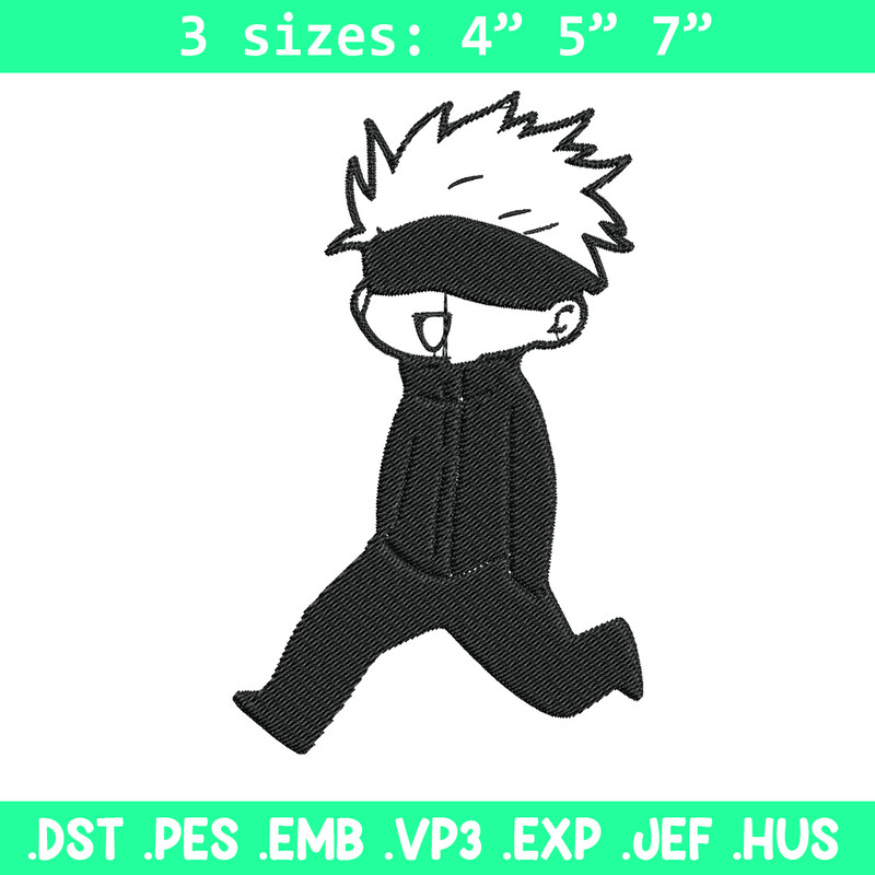 Gojo cute Embroidery Design, Jujutsu Embroidery, Embroidery File, Anime Embroidery, Anime shirt, Digital download.jpg