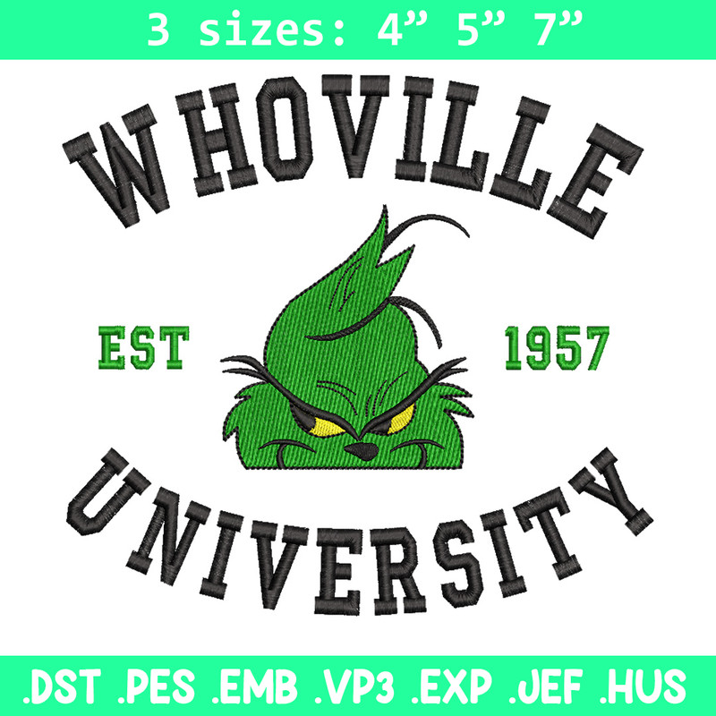Grinch est1957 embroidery design,Grinch embroidery, Chrismas design, Embroidery file, Embroidery shirt, Digital download.jpg