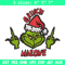 Grinch Middle Finger Embroidery design, Grinch christmas Embroidery, Embroidery File, Grinch design, Instant download..jpg