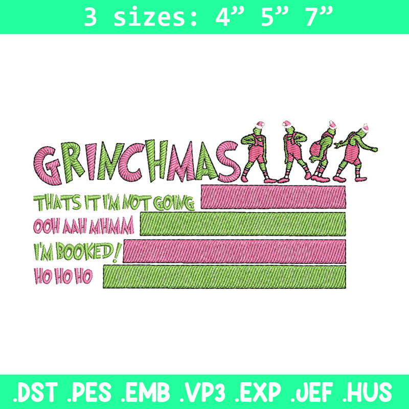 Grinchmas embroidery design, Chrismas design, Embroidery shirt, Embroidery file, Grinch embroidery, Digital download.jpg