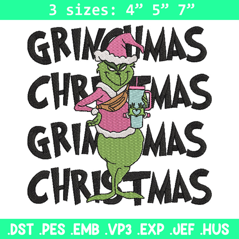 Grinchmas embroidery design, Grinch embroidery, Chrismas design, Embroidery shirt, Embroidery file, Digital download..jpg