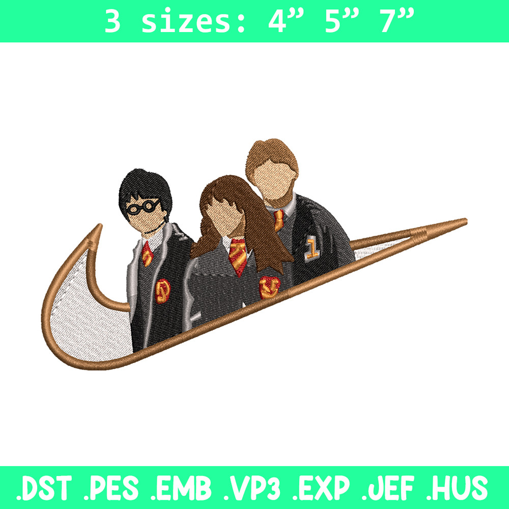 Hary potter friends Nike embroidery design, Hary potter embroidery, Nike design, movie design, Digital download.jpg