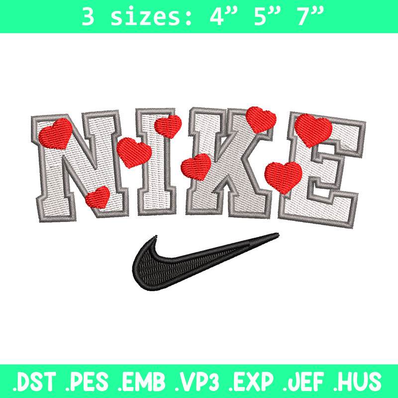 Heart nike embroidery design, Heart embroidery, Nike design, Embroidery shirt, Embroidery file,Digital download.jpg