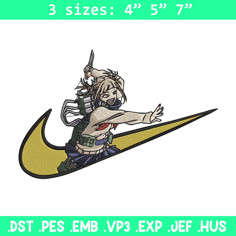 Himiko toga x nike Embroidery Design, Mha Embroidery, Embroidery File, Nike Embroidery, Anime shirt, Digital download.jpg