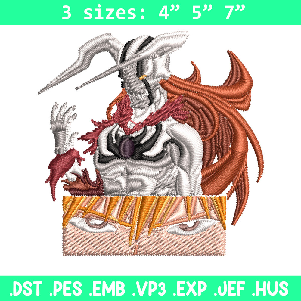 Ichigo demon Embroidery Design, Bleach Embroidery, Embroidery File, Anime Embroidery, Anime shirt, Digital download.jpg