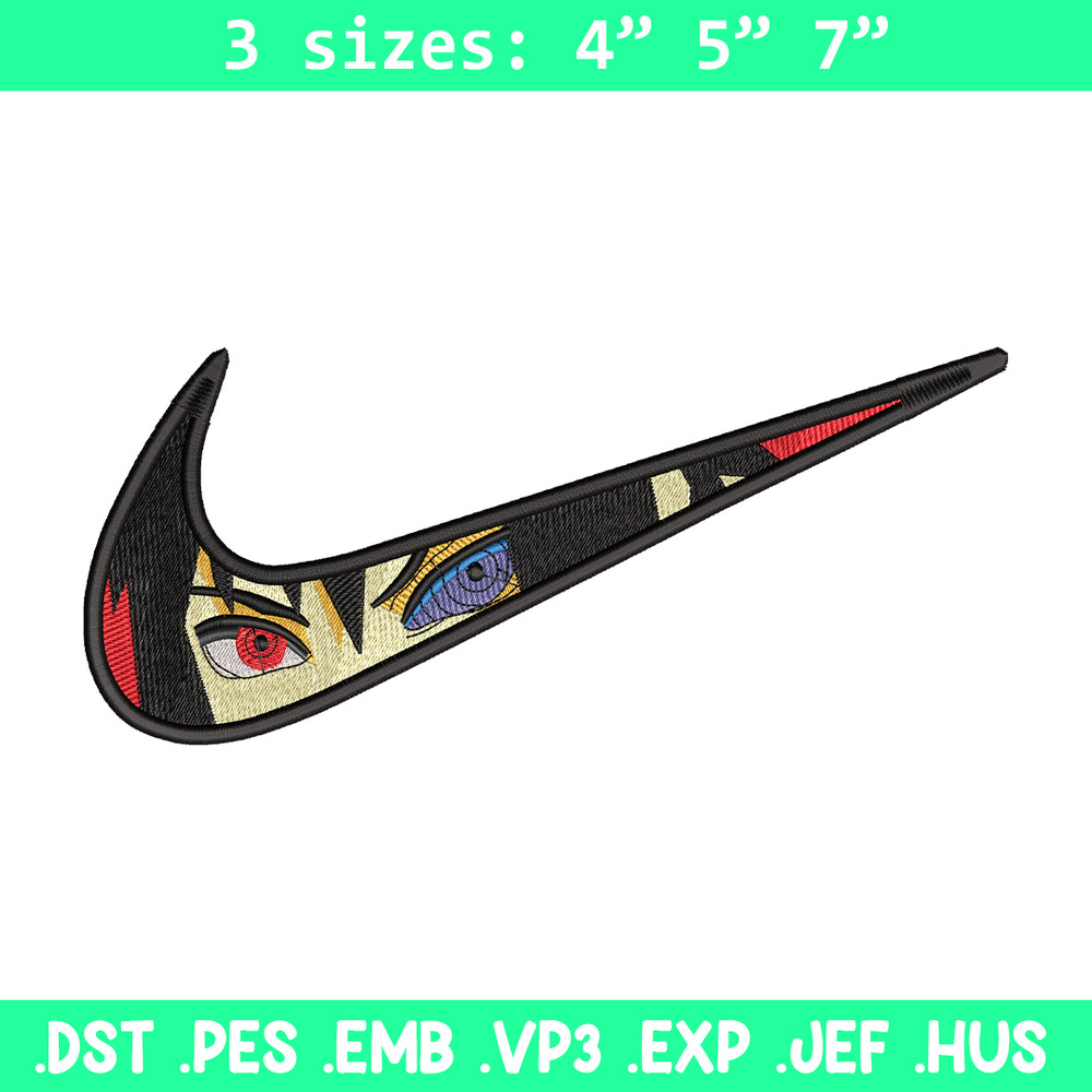 Itachi Uchiha nike embroidery design, Naruto embroidery, Nike design, Logo shirt, anime shirt, digital download.jpg