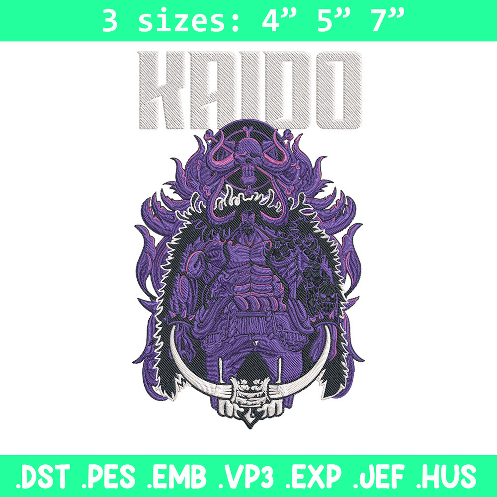 Kaido poster Embroidery Design,One piece Embroidery, Embroidery File, Anime Embroidery, Anime shirt, Digital download.jpg