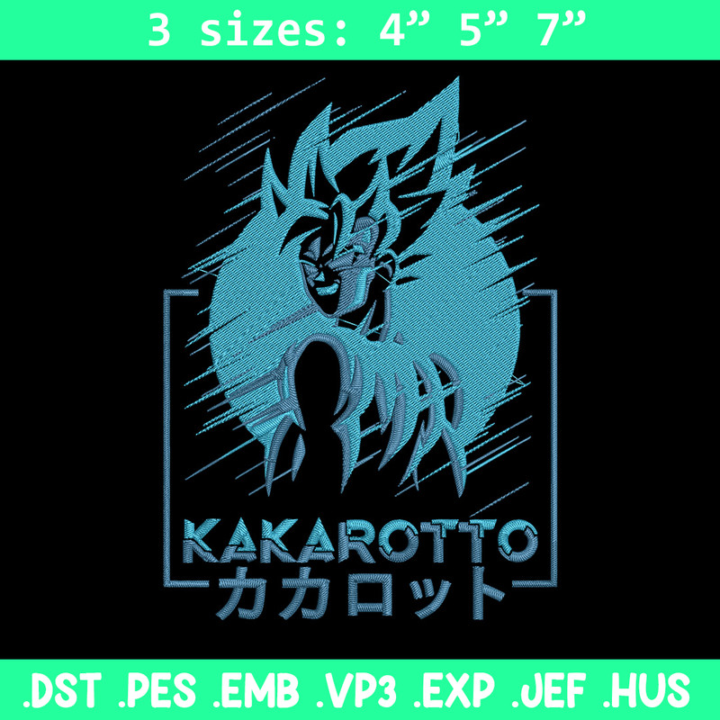 Kakarotto Embroidery Design, Dragonball Embroidery, Embroidery File, Anime Embroidery, Anime shirt,Digital download..jpg