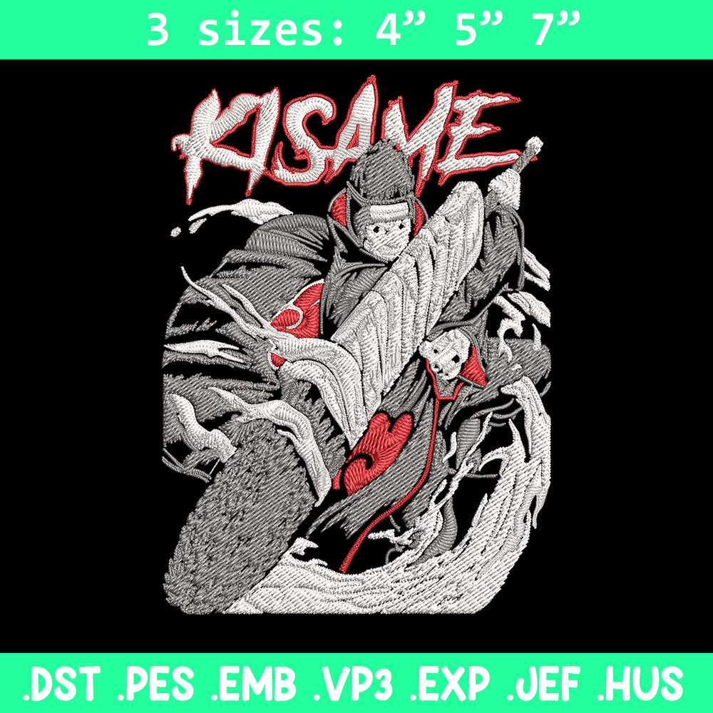 Kisame poster Embroidery Design, Naruto Embroidery,Embroidery File, Anime Embroidery, Anime shirt, Digital download.jpg