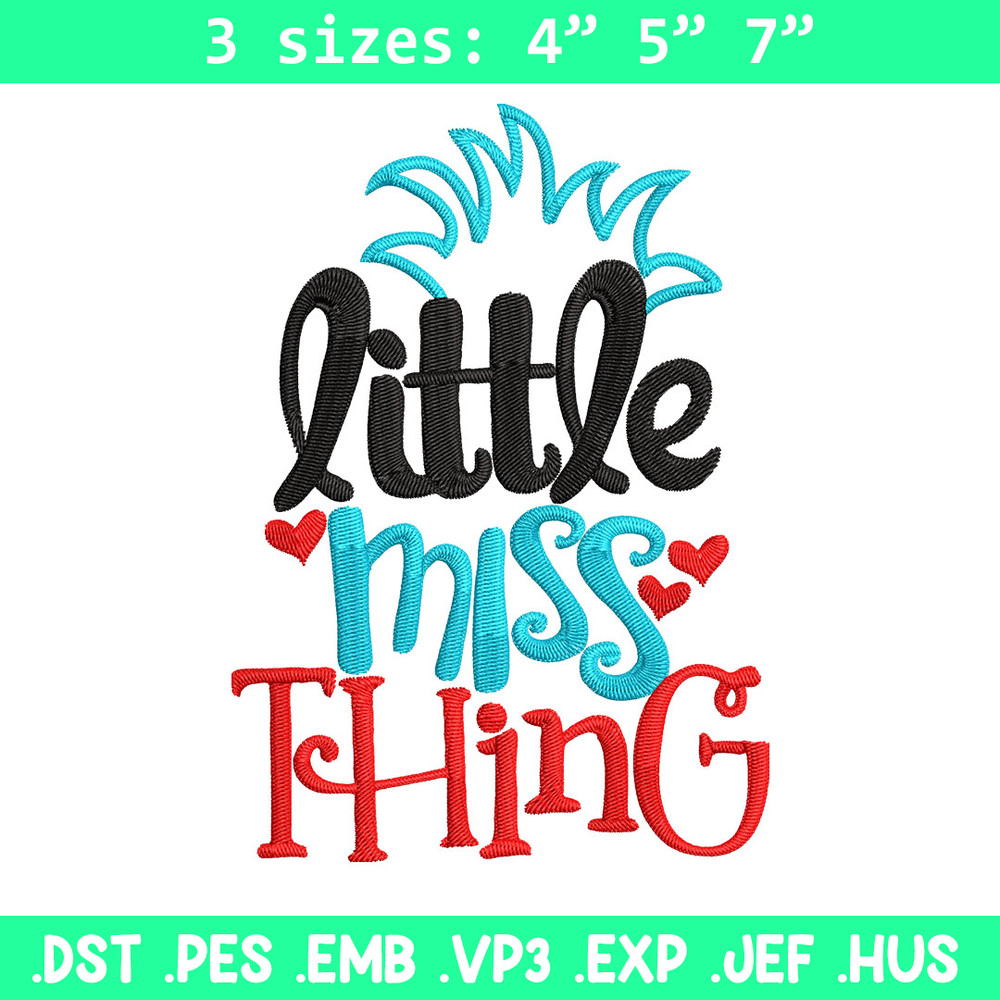 Little Miss Thing Dr seuss Embroidery Design, Dr seuss Embroidery, Embroidery File, Embroidery design, Digital download..jpg