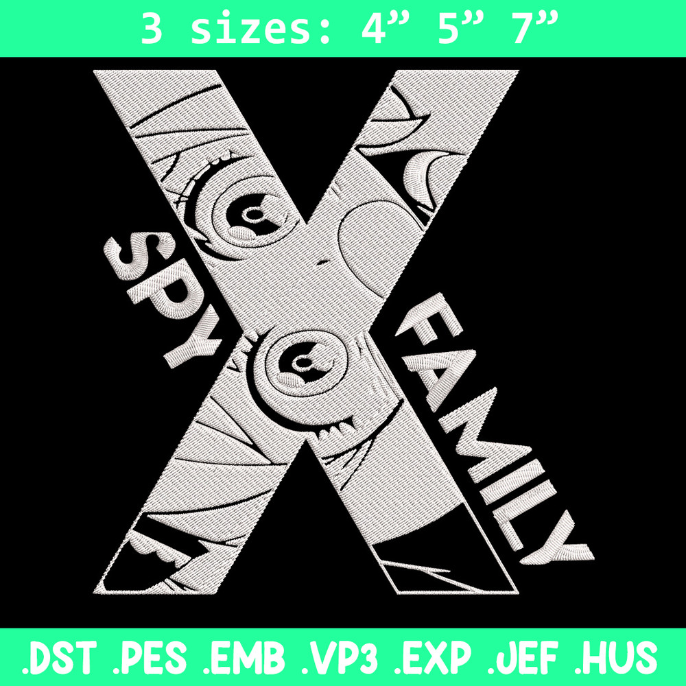 Logo spy x family Embroidery Design, Spy x family Embroidery, Embroidery File, Anime Embroidery, Digital download.jpg
