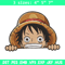 Luffy Peeker Embroidery Design, One piece Embroidery, Embroidery File, Anime Embroidery, Anime shirt, Digital download.jpg