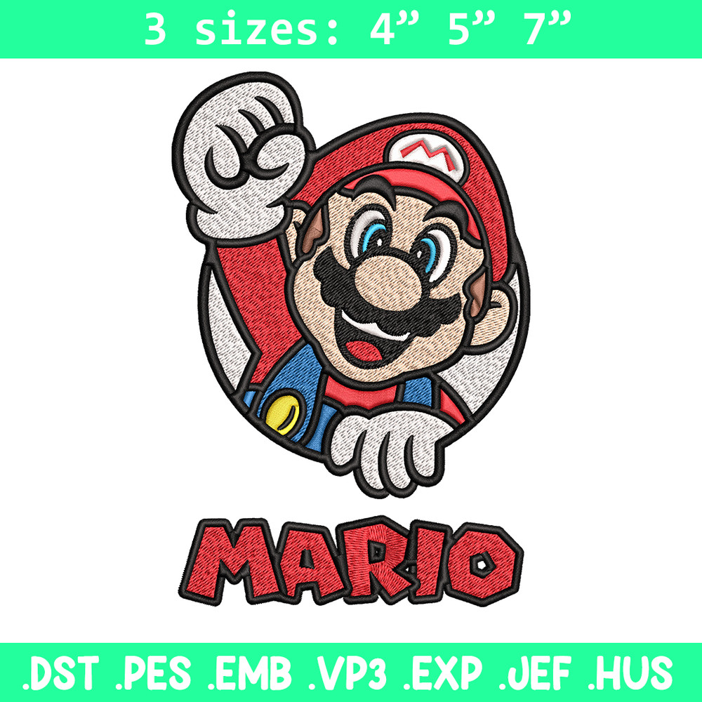 Mario Embroidery design, The Super Mario Bros Embroidery, Embroidery File, logo design, logo shirt, Digital download..jpg