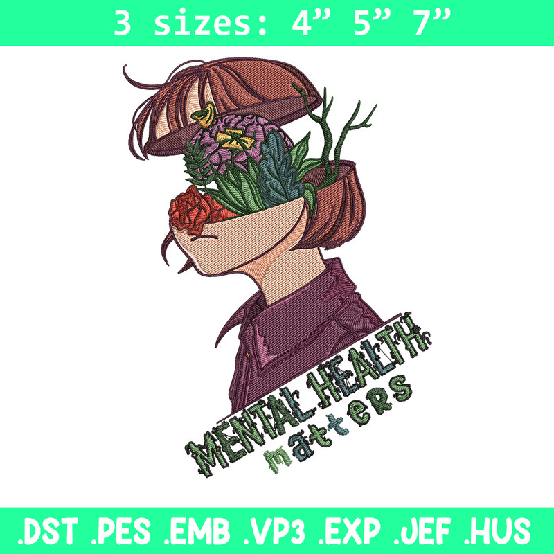 Mental Health Embroidery Design, Matters Embroidery, Embroidery File, Anime Embroidery, Anime shirt, Digital download.jpg