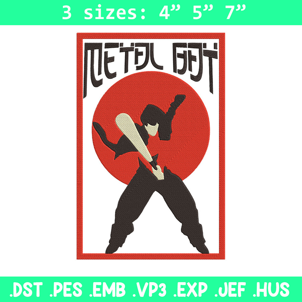 Metal bat Embroidery Design, One punch man Embroidery, Embroidery File, Anime Embroidery, Anime shirt, Digital download..jpg