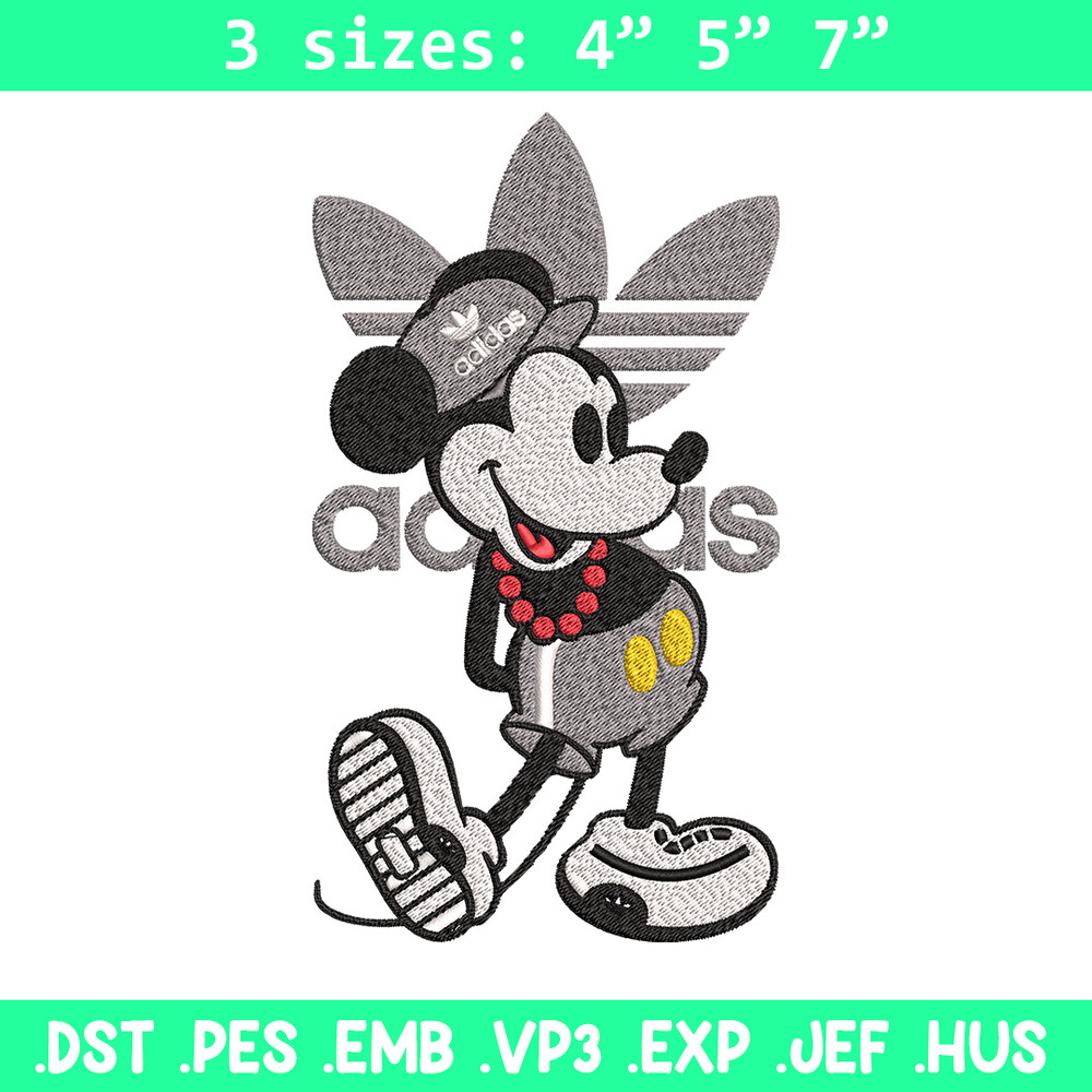 Mickey grey adidas Embroidery Design, Adidas Embroidery, Brand Embroidery, Embroidery File, Logo shirt, Digital download.jpg