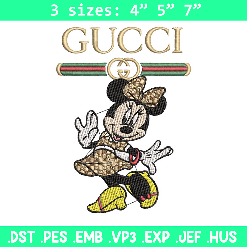 Minnie Embroidery Design, Gucci Embroidery, Brand Embroidery, Logo shirt, Embroidery File, Digital download.jpg
