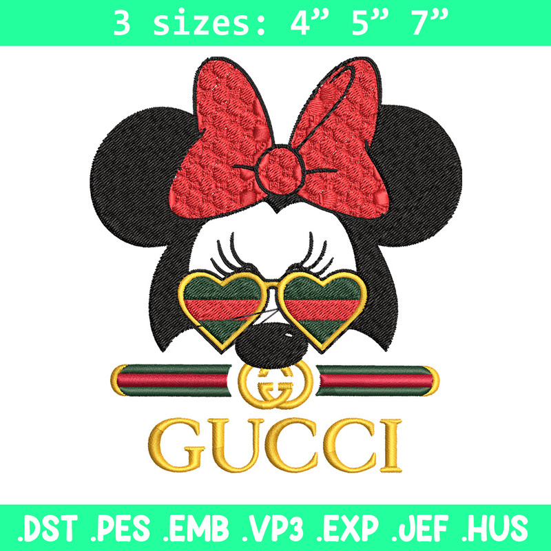 Minnie head Embroidery Design, Gucci Embroidery, Brand Embroidery, Logo shirt, Embroidery File, Digital download.jpg