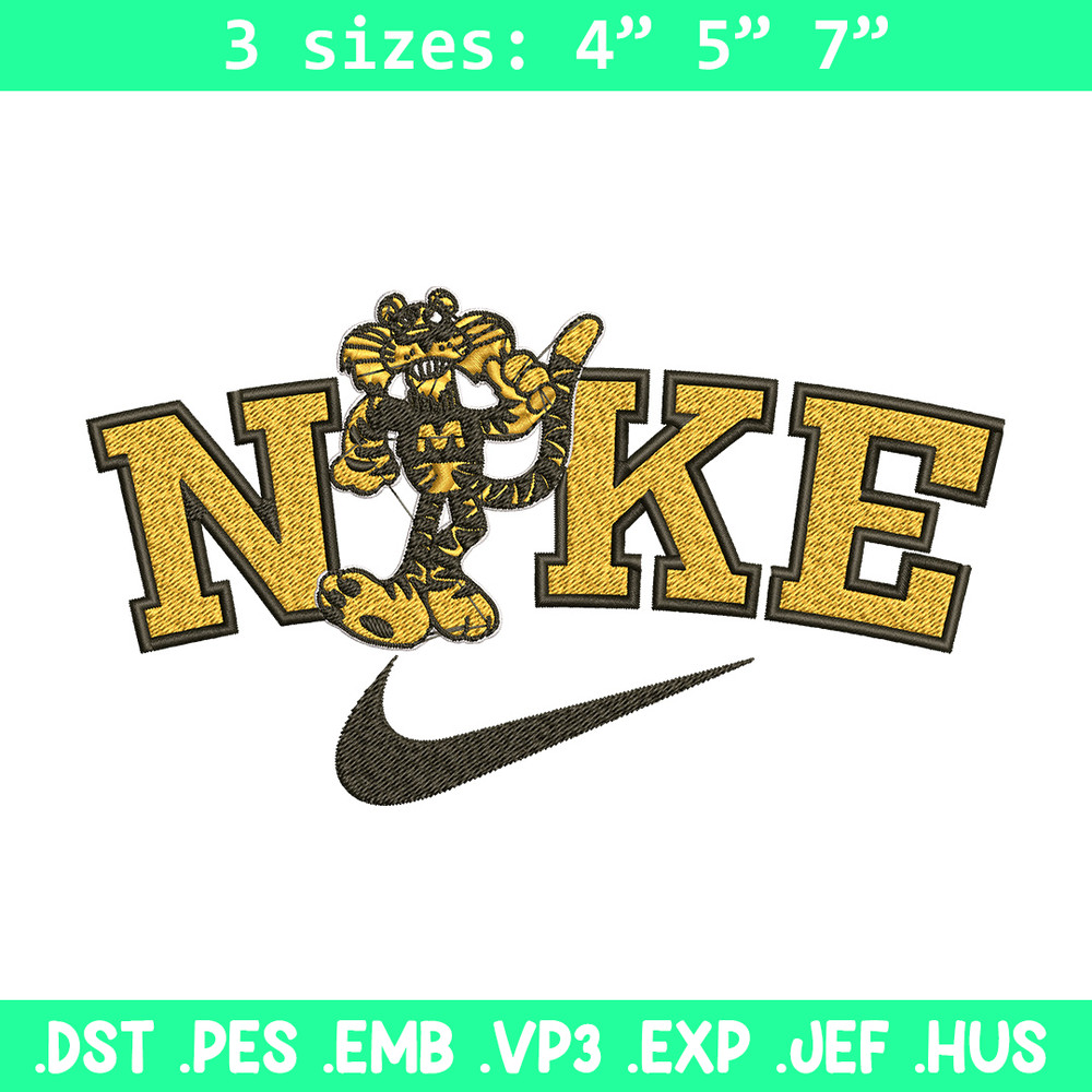 Missouri University embroidery design, Sport embroidery, Nike design, Embroidery file,Embroidery shirt, Digital download.jpg