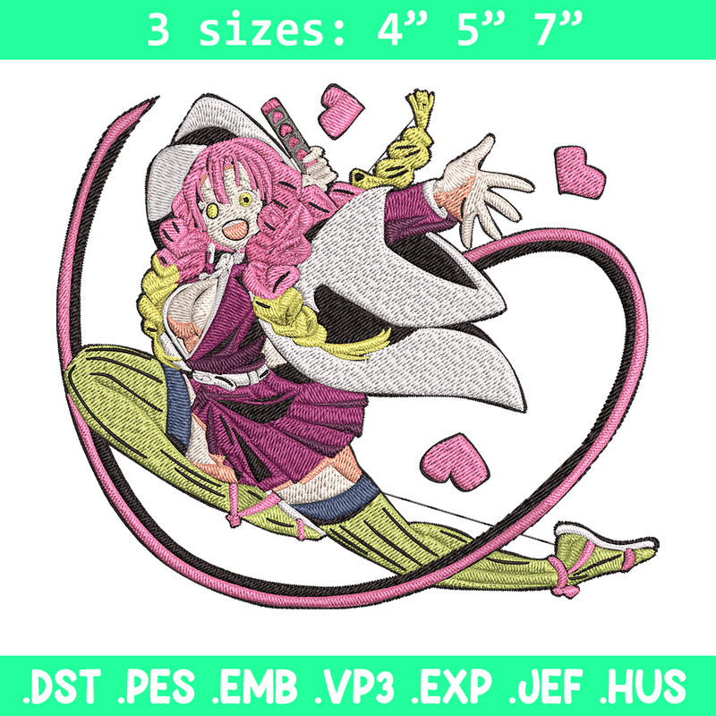 Mitsuri love Embroidery Design, Demon slayer Embroidery, Embroidery File, Anime Embroidery, Anime shirt,Digital download.jpg
