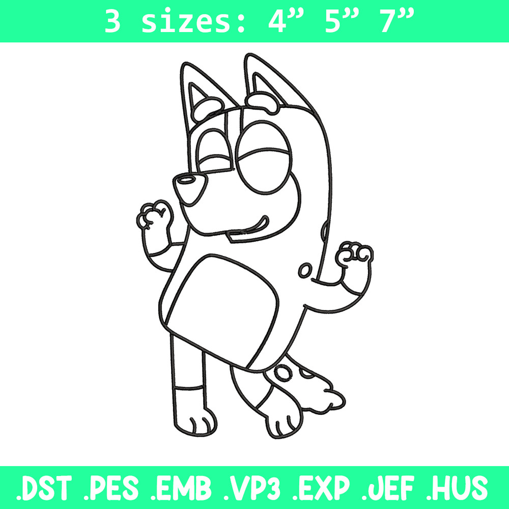 Mom Bluey Coloring Pages Embroidery, Bluey Embroidery, Embroidery File, cartoon design, cartoon shirt, Digital download..jpg