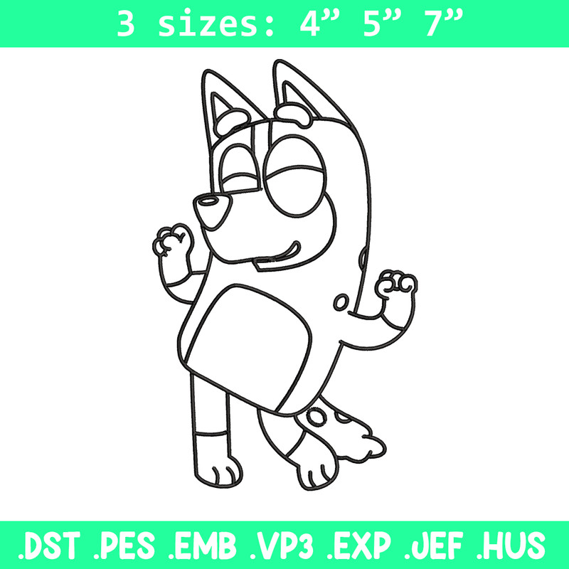 Mom Bluey Coloring Pages Embroidery, Bluey Embroidery, Embroidery File, cartoon design, cartoon shirt, Digital download..jpg