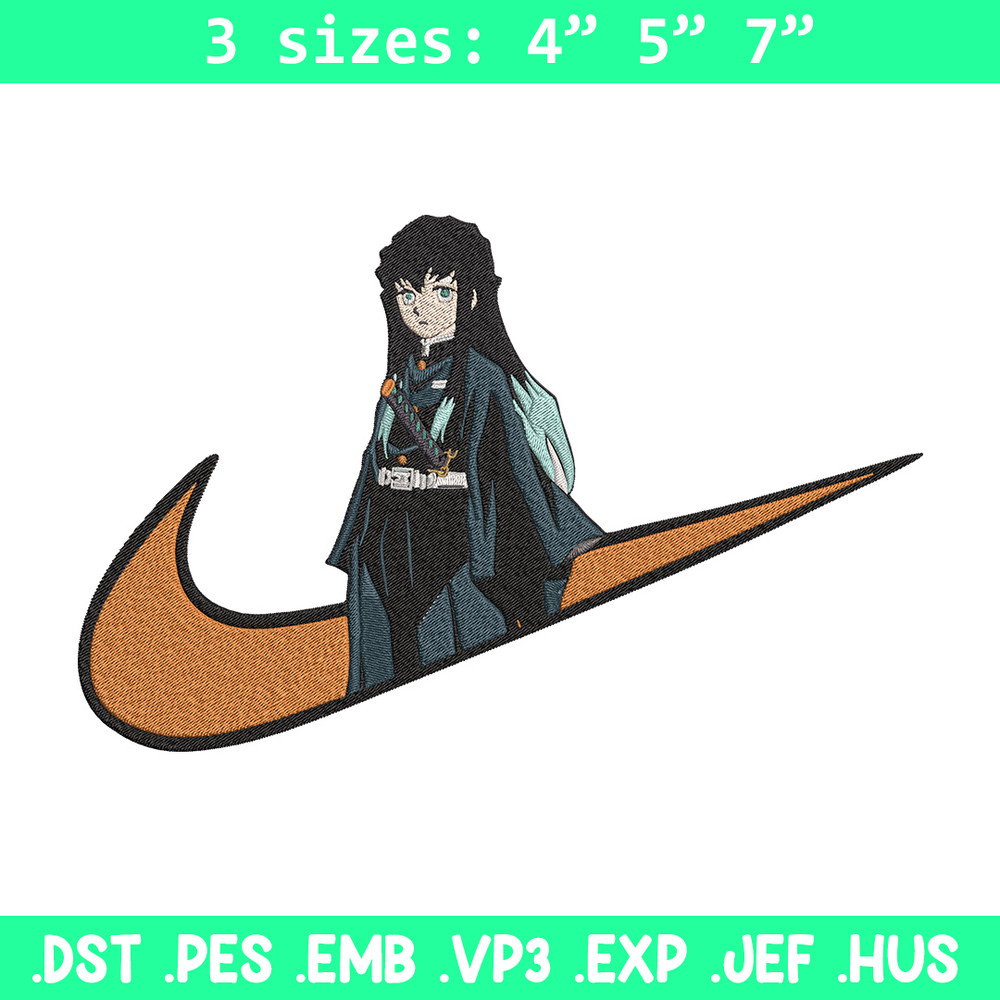 Muichirou Embroidery Design, Demon slayer Embroidery, Embroidery File, Nike Embroidery, Anime shirt, Digital download.jpg