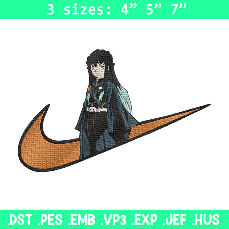 Muichirou Embroidery Design, Demon slayer Embroidery, Embroidery File, Nike Embroidery, Anime shirt, Digital download.jpg