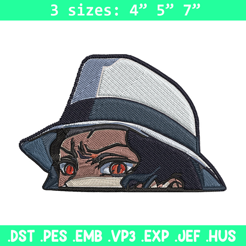 Muzan Peeker Embroidery Design, Demon slayer Embroidery, Embroidery File, Anime Embroidery, Digital download.jpg